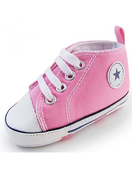Boy's / Girl's Sneakers Spring / Fall / Winter First Walkers / Crib Shoes Cotton Athletic Flat Heel Lace-upBlue / Green / Pink / Red /  