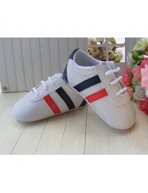 Boy's Flats Spring / Fall First Walkers / Crib Shoes Synthetic Casual Flat Heel Split Joint White  