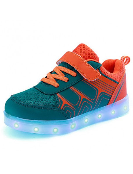 LED Shoes Boys' Shoes Athletic / Casual Synthetic Fashion Sneakers Yellow / Fuchsia / Orange  