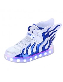 LED Boys' Shoes Casual PU / Tulle Flats / Clogs & Mules Spring / Fall Comfort /  Flats Others / Hook & Loop / Split Joint  