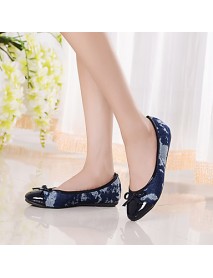 Women's Shoes Fabric / Leatherette Flat Heel Comfort / Round Toe / Closed Toe Loafers Casual Blue