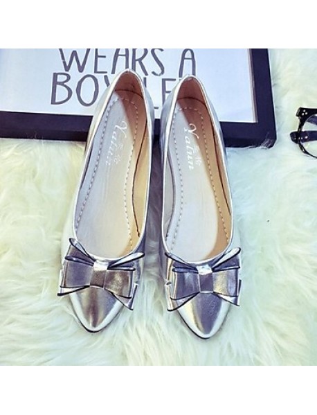 Women's Flat Heel Pointed Toe Fashion Pumps Bowknot Shoes