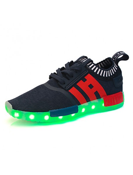 Boys' Led lighting shoprt Shoes Outdoor / Casual Tulle Fashion Sneakers Black / Red / Royal Blue / Navy  