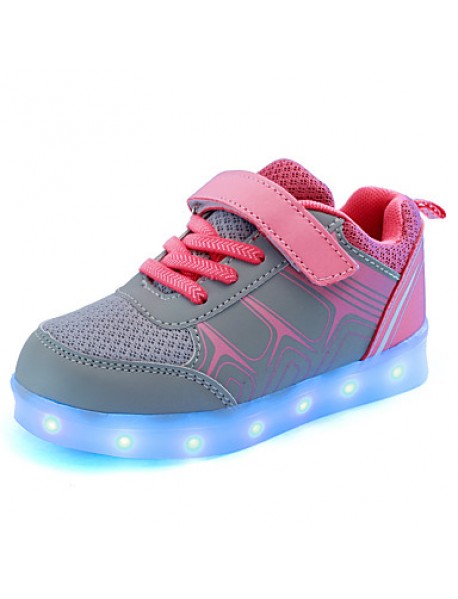 LED Shoes Boys' Shoes Athletic / Casual Synthetic Fashion Sneakers Yellow / Fuchsia / Orange  