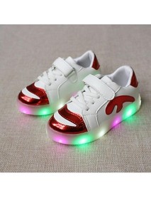 Boy's Sneakers Spring / Fall Closed Toe Leatherette Outdoor Flat Heel Magic Tape Green / Red / Gold Others  