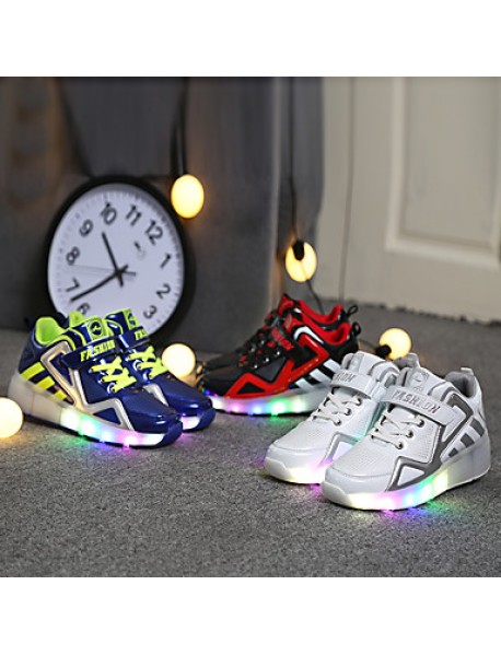 Boy's and Girl LED Walking shoes Spring / Summer / Fall / Winter Novelty PU Casual Flat Heel Hook & Loop  