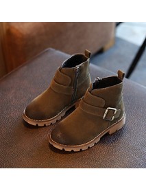 Boy's Boots Fall / Winter Comfort Suede Dress / Casual Low Heel Others Black / Green / Red Others  