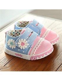 Girl's Sneakers Fall Comfort / Round Toe Canvas Casual Flat Heel Lace-up Pink Others  