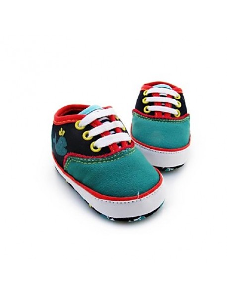 Boy's Flats Spring / Fall / Winter First Walkers / Crib Shoes Twill Outdoor Flat Heel Lace-up Green  