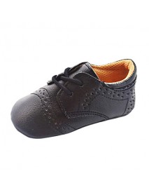 Boy's Flats Spring / Fall / Winter First Walkers / Crib Shoes Leatherette Casual Flat Heel Lace-up Brown / White  