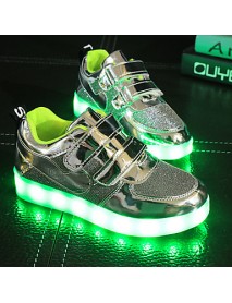 Unisex Kid Boy Girl Breathable  Student dance Boot LED Light Athletic Shoe Sport Shoes Flashing Sneakers USB Charge  