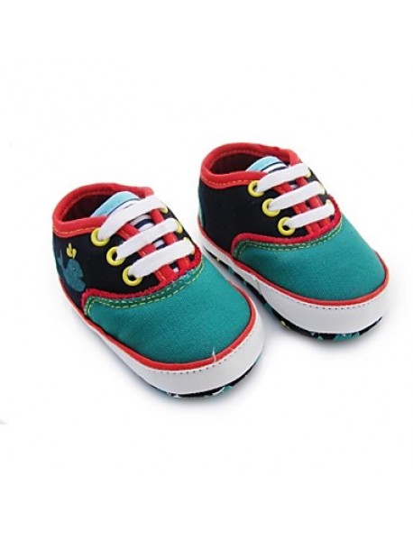 Boy's Flats Spring / Fall / Winter First Walkers / Crib Shoes Twill Outdoor Flat Heel Lace-up Green  