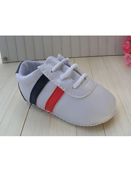 Boy's Flats Spring / Fall First Walkers / Crib Shoes Synthetic Casual Flat Heel Split Joint White  