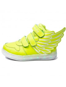 Unisex Kid Boy Girl athletic wings shoe High Student dance Boot LED Light  Sport Shoes Flashing Sneakers USB Charge  