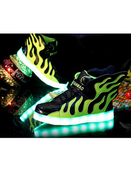 LED Boys' Shoes Casual PU / Tulle Flats / Clogs & Mules Spring / Fall Comfort /  Flats Others / Hook & Loop / Split Joint  